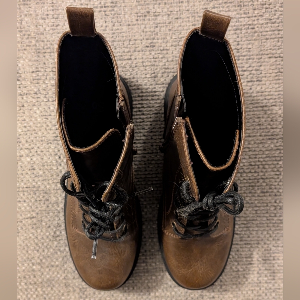 Kohl's Women's Brown Combat Boots - Picture 6 of 7